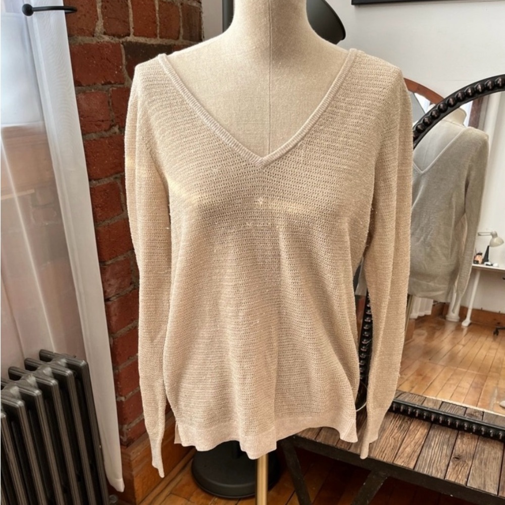 Nordstrom V-Neck Sweater in Beige